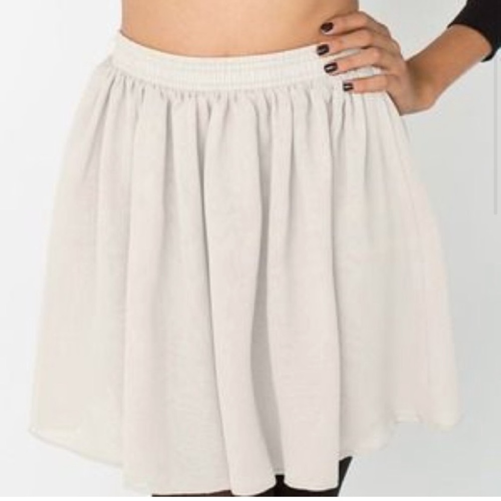 American apparel white elastic skirt size M/L